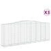 Coșuri gabion arcuite 3 buc, 400x50x140/160 cm, fier galvanizat - WALTI WALTI