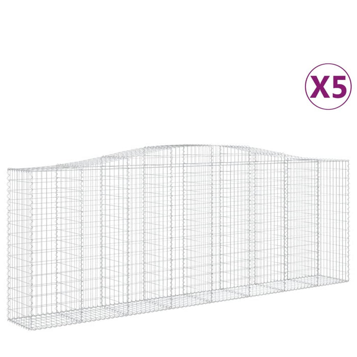 Coșuri gabion arcuite 5 buc, 400x50x140/160 cm, fier galvanizat - WALTI WALTI
