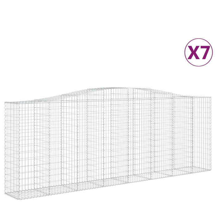 Coșuri gabion arcuite 7 buc, 400x50x140/160 cm, fier galvanizat - WALTI WALTI