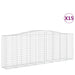 Coșuri gabion arcuite 15 buc, 400x50x140/160cm, fier galvanizat - WALTI WALTI