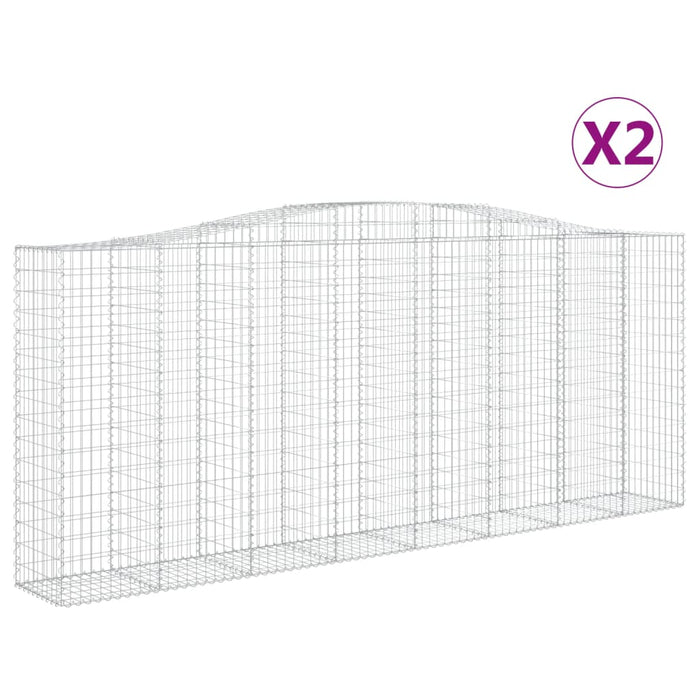Coșuri gabion arcuite 2 buc. 400x50x160/180 cm, fier galvanizat - WALTI WALTI