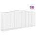 Coșuri gabion arcuite 8 buc. 400x50x160/180 cm, fier galvanizat - WALTI WALTI