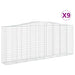 Coșuri gabion arcuite 9 buc. 400x50x160/180 cm, fier galvanizat - WALTI WALTI