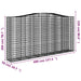 Coșuri gabion arcuite, 2 buc 400x50x200/220 cm, fier galvanizat - WALTI WALTI
