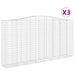 Coșuri gabion arcuite, 3 buc 400x50x200/220 cm, fier galvanizat - WALTI WALTI