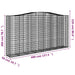 Coșuri gabion arcuite, 3 buc 400x50x200/220 cm, fier galvanizat - WALTI WALTI