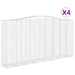Coșuri gabion arcuite, 4 buc 400x50x200/220 cm, fier galvanizat - WALTI WALTI