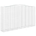 Coșuri gabion arcuite, 2 buc, 400x50x220/240cm, fier galvanizat - WALTI WALTI