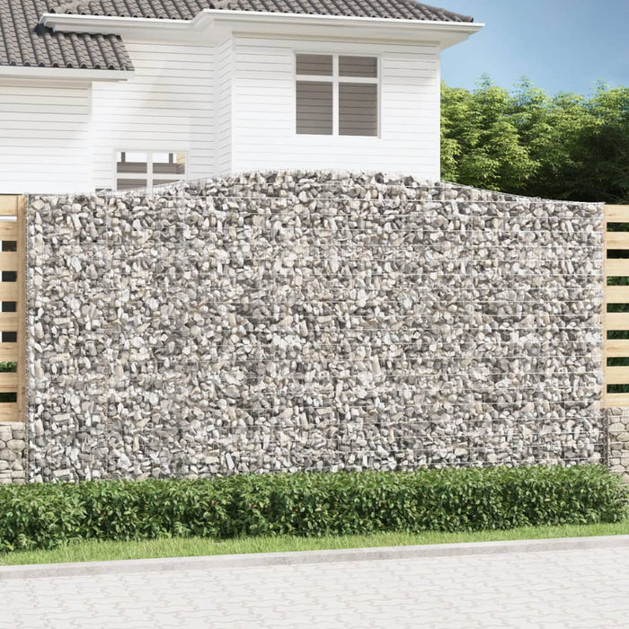 Coșuri gabion arcuite, 2 buc, 400x50x220/240cm, fier galvanizat - WALTI WALTI