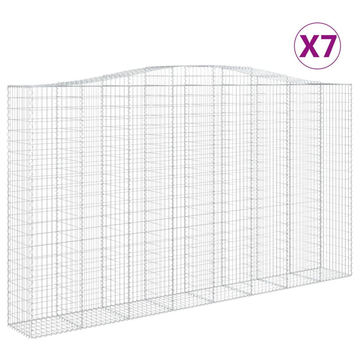 Coșuri gabion arcuite, 7 buc, 400x50x220/240cm, fier galvanizat - WALTI WALTI