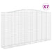 Coșuri gabion arcuite, 7 buc, 400x50x220/240cm, fier galvanizat - WALTI WALTI