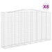 Coșuri gabion arcuite, 8 buc, 400x50x220/240cm, fier galvanizat - WALTI WALTI