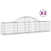 Coșuri gabion arcuite 3 buc, 200x30x40/60 cm, fier galvanizat - WALTI WALTI