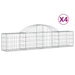 Coșuri gabion arcuite 4 buc, 200x30x40/60 cm, fier galvanizat - WALTI WALTI