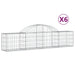 Coșuri gabion arcuite 6 buc, 200x30x40/60 cm, fier galvanizat - WALTI WALTI