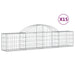 Coșuri gabion arcuite 15 buc, 200x30x40/60 cm, fier galvanizat - WALTI WALTI