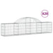 Coșuri gabion arcuite 20 buc, 200x30x40/60 cm, fier galvanizat - WALTI WALTI