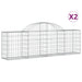 Coșuri gabion arcuite 2 buc, 200x30x60/80 cm, fier galvanizat - WALTI WALTI
