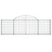 Coșuri gabion arcuite 2 buc, 200x30x60/80 cm, fier galvanizat - WALTI WALTI