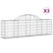Coșuri gabion arcuite 3 buc, 200x30x60/80 cm, fier galvanizat - WALTI WALTI