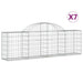 Coșuri gabion arcuite 7 buc, 200x30x60/80 cm, fier galvanizat - WALTI WALTI