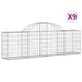 Coșuri gabion arcuite 9 buc, 200x30x60/80 cm, fier galvanizat - WALTI WALTI