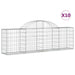 Coșuri gabion arcuite 10 buc, 200x30x60/80 cm, fier galvanizat - WALTI WALTI