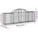 Coșuri gabion arcuite 10 buc, 200x30x60/80 cm, fier galvanizat - WALTI WALTI