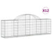 Coșuri gabion arcuite 12 buc, 200x30x60/80 cm, fier galvanizat - WALTI WALTI