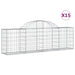 Coșuri gabion arcuite 15 buc, 200x30x60/80 cm, fier galvanizat - WALTI WALTI