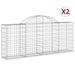 Coșuri gabion arcuite 2 buc, 200x30x80/100cm, fier galvanizat - WALTI WALTI