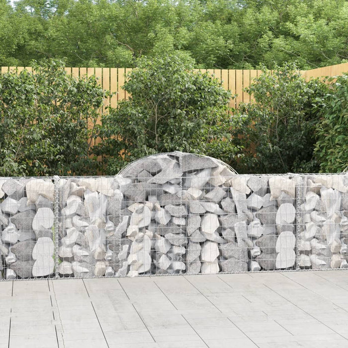 Coșuri gabion arcuite 3 buc, 200x30x80/100cm, fier galvanizat - WALTI WALTI