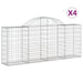 Coșuri gabion arcuite 4 buc, 200x30x80/100cm, fier galvanizat - WALTI WALTI
