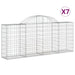 Coșuri gabion arcuite 7 buc, 200x30x80/100cm, fier galvanizat - WALTI WALTI