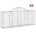 Coșuri gabion arcuite 9 buc, 200x30x80/100cm, fier galvanizat - WALTI WALTI
