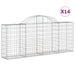 Coșuri gabion arcuite 14 buc, 200x30x80/100cm, fier galvanizat - WALTI WALTI
