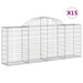Coșuri gabion arcuite 15 buc, 200x30x80/100cm, fier galvanizat - WALTI WALTI