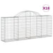 Coșuri gabion arcuite 18 buc, 200x30x80/100cm, fier galvanizat - WALTI WALTI