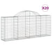 Coșuri gabion arcuite 20 buc, 200x30x80/100 cm, fier galvanizat - WALTI WALTI