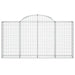 Coșuri gabion arcuite 4 buc, 200x30x100/120 cm fier galvanizat - WALTI WALTI