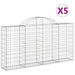 Coșuri gabion arcuite 5 buc, 200x30x100/120 cm fier galvanizat - WALTI WALTI