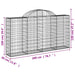 Coșuri gabion arcuite 5 buc, 200x30x100/120 cm fier galvanizat - WALTI WALTI