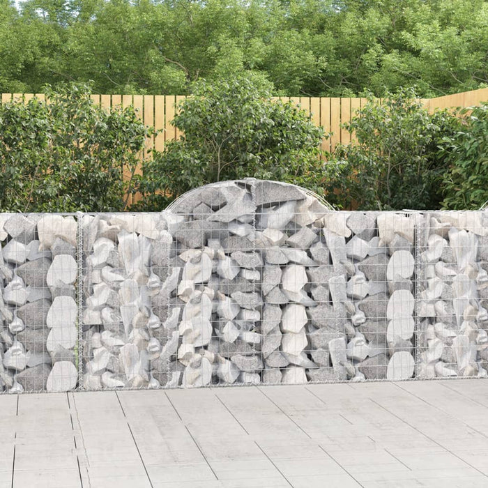 Coșuri gabion arcuite 5 buc, 200x30x100/120 cm fier galvanizat - WALTI WALTI