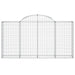 Coșuri gabion arcuite 6 buc, 200x30x100/120 cm fier galvanizat - WALTI WALTI
