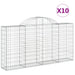 Coșuri gabion arcuite 10 buc, 200x30x100/120 cm fier galvanizat - WALTI WALTI