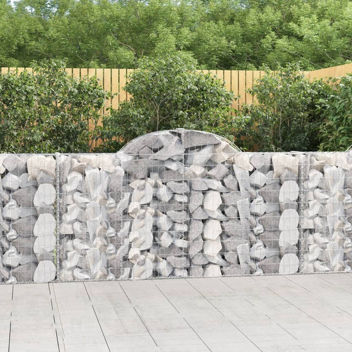 Coșuri gabion arcuite 14 buc, 200x30x100/120 cm fier galvanizat - WALTI WALTI