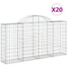Coșuri gabion arcuite 20 buc, 200x30x100/120 cm fier galvanizat - WALTI WALTI