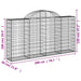 Coșuri gabion arcuite 30 buc, 200x30x100/120 cm fier galvanizat - WALTI WALTI