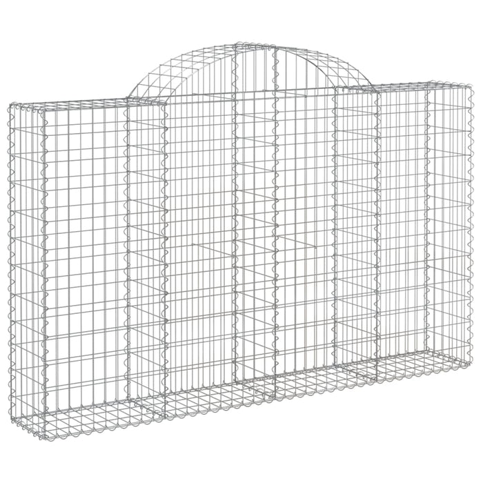 Coșuri gabion arcuite 4 buc, 200x30x120/140 cm, fier galvanizat WALTI