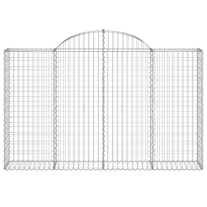 Coșuri gabion arcuite 4 buc, 200x30x120/140 cm, fier galvanizat WALTI